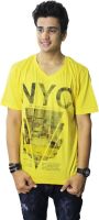Ibnelite Printed Men's V-neck Multicolor T-Shirt