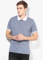 Incult Blue Solid Polo T-Shirts