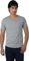 Integriti Solid Men's V-neck Grey T-Shirt Integriti Solid Men's V-neck Grey T-Shirt