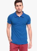 Izinc Blue Solid Polo T-Shirts
