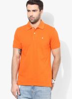 Izod Orange Solid Polo T-Shirts