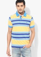 Izod Yellow Striped Polo T-Shirts