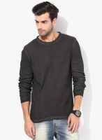 Jack & Jones Solid Men's Round Neck Black T-Shirt