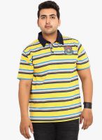 John Pride Yellow Striped Polo T-Shirt