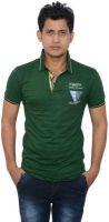 Lampara Solid Men's Polo Neck Green T-Shirt