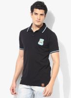 Manchester City Fc Black Solid Polo T-Shirt