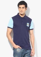 Manchester City Fc Blue Solid Polo T-Shirt