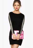 Miss Chase Miss Chase Black Long Sleeve Mini Bodycon Dress
