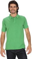 Mudo Solid Men's Polo Neck Green T-Shirt
