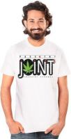 Neevov Printed Men's Round Neck White T-Shirt