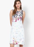 People White Colored Printed Shift Dress