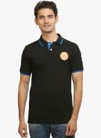 Police Black Solid Polo T-Shirt