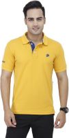 Raw Addict Solid Men's Polo Neck Yellow T-Shirt