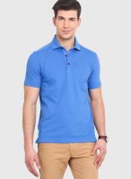 Smokestack Blue Solid Polo T-Shirts