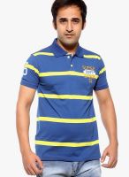 Sports 52 Wear Blue Striped Polo T-Shirts