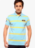 Sports 52 Wear Light Blue Striped Polo T-Shirts