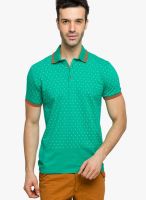 Status Quo Green Printed Polo T-Shirts