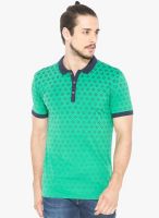 Status Quo Green Printed Polo T-Shirt