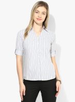 Style Quotient Purple Striped Shirt