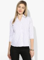 Style Quotient Purple Striped Shirt