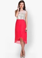 Sugar Her Pink Colored Solid Shift Dress