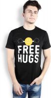 TOMO Printed Men's Round Neck Black T-Shirt