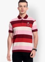 Tab91 Multicoloured Striped Polo T-Shirts