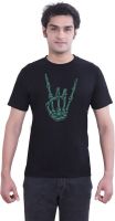 Tantra Graphic Print Men's Round Neck Black T-Shirt