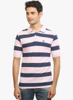 Thisrupt Pink Striped Polo T-Shirt