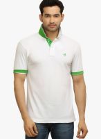 Thisrupt White Solid Polo T-Shirts
