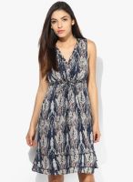 Tom Tailor Blue Colored Printed Shift Dress