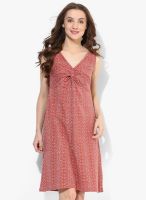 Tom Tailor Rust Colored Solid Shift Dress