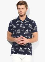 Tommy Hilfiger Navy Blue Printed Polo T-Shirt