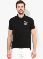 Ucla Black Solid Polo T- Shirt