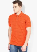 Uni Style Image Orange Solid Polo T-Shirt