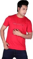 Vivid Bharti Printed Men's Round Neck Red T-Shirt