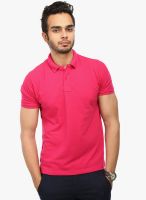 WYM Pink Solid Polo T-Shirt