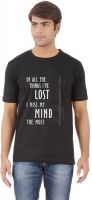 Xtees Printed Men's Round Neck Black T-Shirt