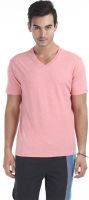 Zobello Solid Men's V-neck Multicolor T-Shirt
