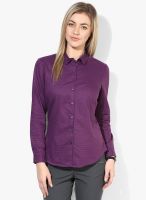 Allen Solly Purple Printed Shirt