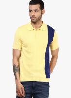 Allen Solly Yellow Solid Polo T-Shirts