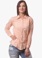 Being Fab Orange Solid Shirt