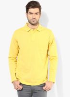 ColorPlus Yellow Solid Polo T-Shirt