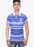 Duke Stardust Blue Striped Polo T-Shirts