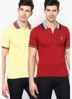 Fort Collins Pack Of 2 Multicoloured Polo T-Shirt