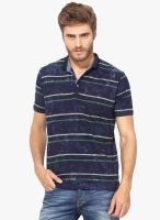 Fritzberg Navy Blue Striped Polo T-Shirt