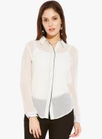 Globus White Solid Shirt