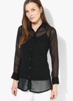 La Firangi Black Solid Shirt