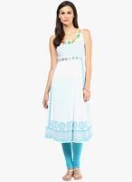 MBE White Colored Embroidered Shift Dress