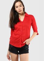 MEEE Red Solid Shirt